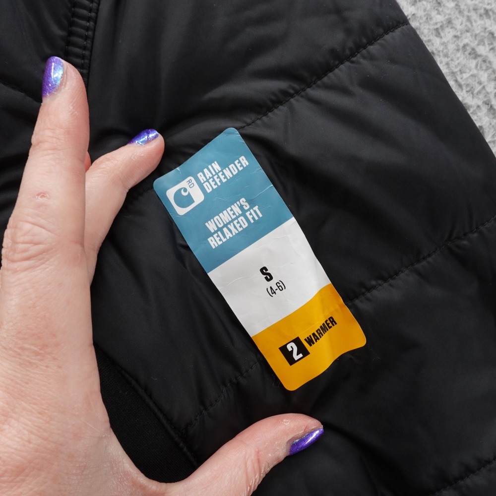 Carhartt Gilliam Jacket Black Small Womens Relaxed Fit Puffer Rain Defender NWT - Picture 6 of 12